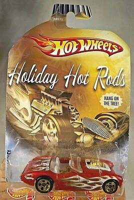 2009 Hot Wheels Holiday Hot Rods AUSTIN HEALEY Dark Red w/Gold 5 Spoke Wheels - Image 1 of 4