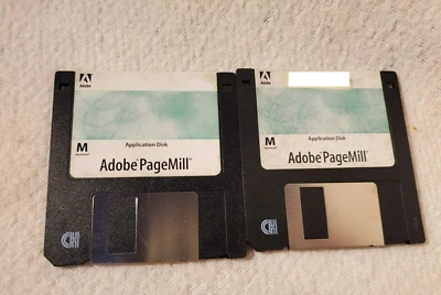 Disquetes de software Adobe PageMill 1993 vintage de 3,5" Apple Macintosh Foto 1 de 2