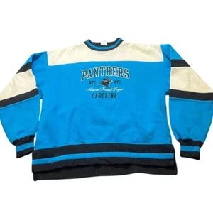 Felpa girocollo Carolina Panthers Pro Player vintage blu uomo grande NFL - Foto 1 di 7