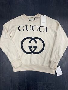Gucci cream sweatshirt with interlocking GG logo - Size XS - BNWT