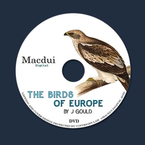 The Birds of Europe 1837 by John Gould 5 Pdf E-books 1 Data DVD Eagle Duck Swann - Imagen 1 de 12