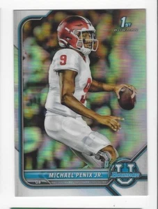 2021-22 Bowman U University 1st Chrome MICHAEL PENIX Silver card #41!  Falcons - Picture 1 of 2