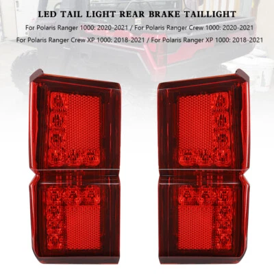 LED Tail Light Brake Light For Polaris Ranger Crew XP1000 2018-21 2413766 Red A1 - Image 1 of 4