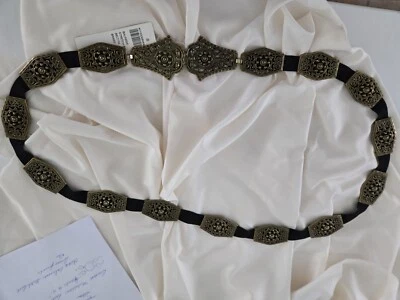 Chicos Balinese womens stretch belt.Brass finish. - Image 1 of 3