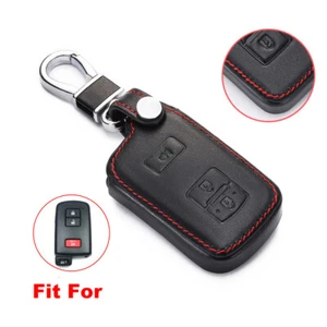 Fit Toyota 4Runner Tacoma Tundra 3 Button Leather Remote Key Fob Bag Cover Case - Picture 1 of 5
