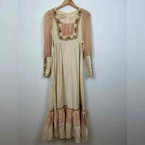 Vintage 1970s Gunne Sax Renaissance Muslin Dress - Picture 1 of 12