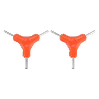 2pcs Y-Shaped 3 Way Bike Hex Wrench 3/4/5mm Y-Type Inner Hex Wrench, Yellow - Image 1 of 4