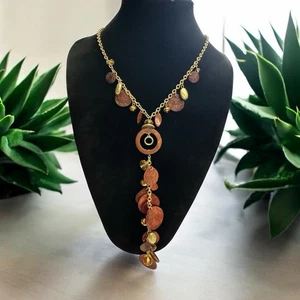 Daisy Fuentes Gold-Tone Dangle Necklace – 20” Chain with 14” Drop - Picture 1 of 7