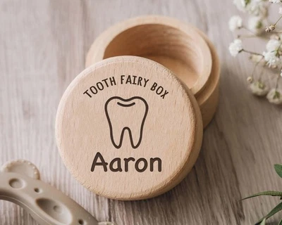 Tooth Fairy Box 1st Birthday Gift, Personalized Baby Gift Tooth Fairy Pillow - Image 1 of 4
