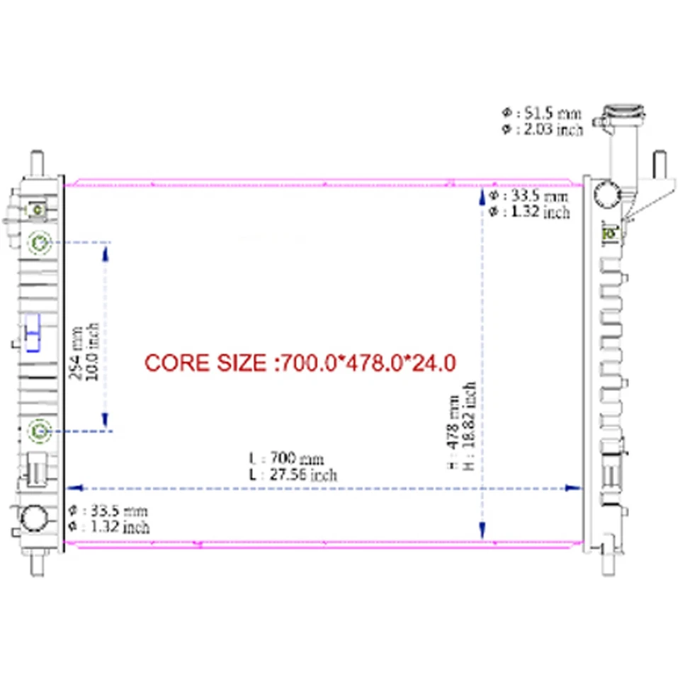 Nuevo radiador para GMC Acadia 2007-2016 84079536 Foto 1 de 1