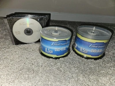 112 Optical Quantum 8x 8.5GB DVD+R DL Double Layer Logo Top Discs OQDPRDL08LT - Image 1 of 4