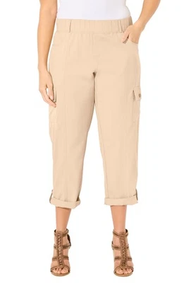 Catherines Women's Plus Size Petite Ari Performance Convertible Cargo Pant - Imagem 1 de 4