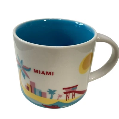 Taza Starbucks You Are Here Collection Miami 14 fl oz City Coffee Cup 2015 Foto 1 de 4