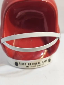 Vintage 1960s Wyatt Dunagan Williams Red Football Helmet Bank Ceramic Handmade - Picture 1 of 7