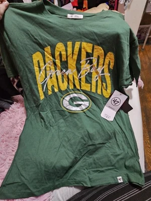 Женская маленькая футболка Green Bay Packers 47 совершенно новая с ценниками футбол НФЛ - Изображение 1 из 4