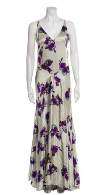 Vestido formal o cóctel sirena de seda Rochas (invitada de boda o graduación) Foto 1 de 4