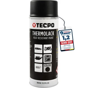 TECPO AUSPUFFLACK 800°C THERMOLACK 400ml OFENLACK HITZEBESTÄNDIG SCHWARZ MATT - Bild 1 von 4