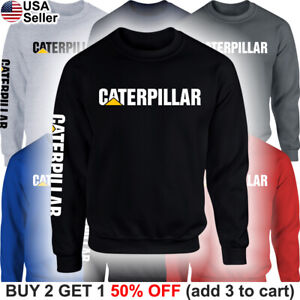Caterpillar Sweater Sweatshirt Shirt CAT Tractor Construction Equipment Men