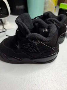 Nike Air Jordan 4 IV Retro Black Cat Shoes BQ7670- 010 SZ 5C - Picture 1 of 6