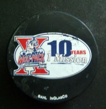 AHL Hockey Puck Hartford Wolf Pack 1997-2007 10 Years 1 Mission InglasCo