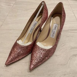 Jimmy Choo Pumps Heel EU35.5/US5.5 Pink glitter stiletto heels Authentic - Picture 1 of 24