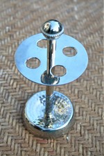 Vintage Retro Nickel Plated Brass 6" TOOTHBRUSH HOLDER  Paradigm India