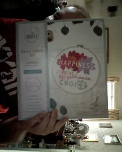 SO CRAFTY HAPPINESS CROSS STITCH KIT BIRTHDAY CHRISTMAS KIDS ADULTS - Picture 1 of 1