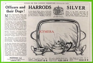 Publicidad de secciones de ganado y cubiertos HARRODS: impresión antigua de la Primera Guerra Mundial 1918 - Imagen 1 de 1