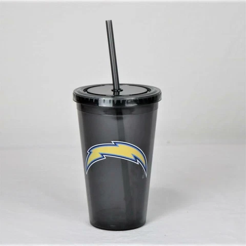 Los Angeles Chargers NFL Licensed 16oz Sip-N-Go w/ Lid and Straw Double Walled C Cover