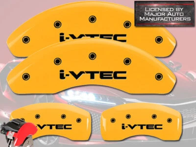 Cubiertas de pinza de disco de freno MGP amarillas delanteras + traseras 2007-2011 Honda CR-V "i-VTEC" Foto 1 de 4