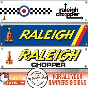 Raleigh Chopper Bicycle Banner, Garage, Workshop, Retro Display, Man Cave