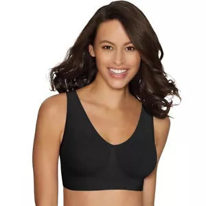 Hanes Cozy Seamless Women's Wireless Bra, Black, XL - Picture 1 of 1