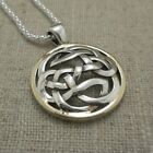 Sterling Silver & 10K Celtic Path Of Life Pendant By Keith Jack Jewelry Boxed