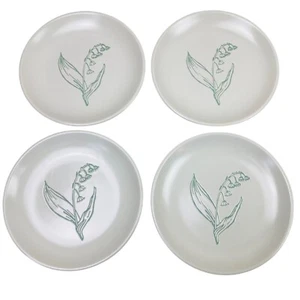 Bee & Willow Home Lily Of The Valley Saucer Plates 6.75" Springfield Set of 4 - Picture 1 of 4