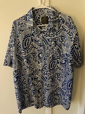 Colosseum United State Air Force Blue White Men’s Size XL Hawaiian Shirt - Image 1 of 3