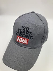 Adjustable NRA National Rifle Association Baseball Cap Gray  (150 Yrs Strong) - Picture 1 of 11