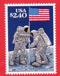 MOON LANDING STAMP 20th ANNIVERSARY $2.40 1989 ASTRONAUTS US FLAG SPACE NEW MNH
