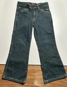 Harley-Davidson Boys' Bar & Shield Logo Denim Bootcut Jeans - Dark Blue Size 5 - Picture 1 of 2