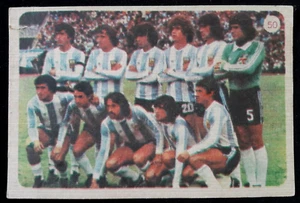 1978 World Cup Figuritas Argentina Campeon Team Picture Card Kempes-Passarella  - Picture 1 of 7