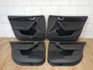 4x revestimiento de puerta Skoda Octavia 5E Laurin & Klement Combi cuero marrón original - Imagen 1 de 12