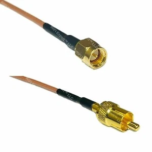 USA-CA RGU178 SMA MALE to RCA MALE Coaxial RF Pigtail Cable - Picture 1 of 1
