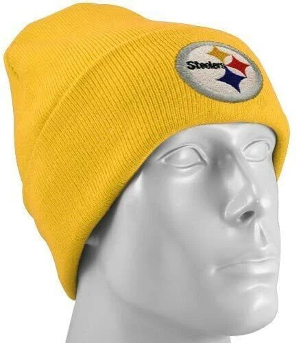 NFL Pittsburgh Steelers Fútbol Tigre Logo Amarillo Sólido 12′′ Puño Tejido Gorro Foto 1 de 1