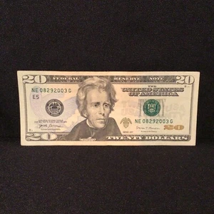 BIRTHDAY BILL SERIAL NUMBER $20 DOLLAR NOTE 08292003 August 29th 2003 (2017) - Picture 1 of 8