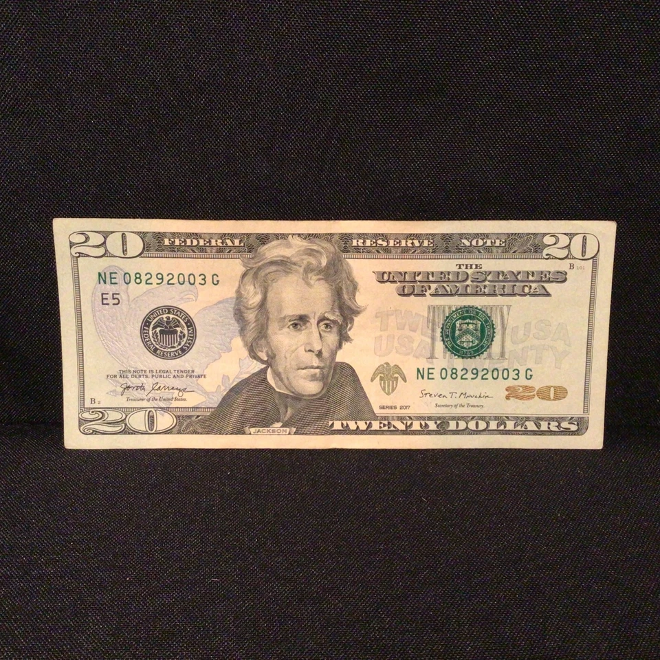 BIRTHDAY BILL SERIAL NUMBER $20 DOLLAR NOTE 08292003 August 29th 2003 (2017) - Image 1 of 4