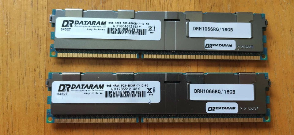 DataRam DRH1066RQ DDR3 PC3-8500R 32(2x16Gb) Registered ECC Server Memory RAM - Image 1 of 1