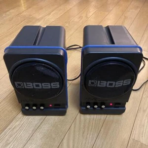 BOSS MA-12 Studio Monitor Speaker Pair Tested Works Great Used Vintage Japan - Picture 1 of 4