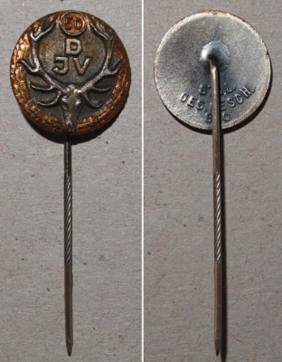Anstecknadel 50 [Jahre Mitgliedschaft] DJV Deutscher Jagdverband Silber 800 - Bild 1 von 2
