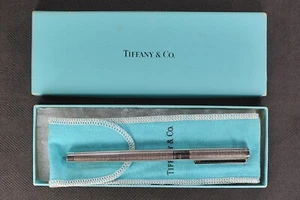 Tiffany & Co. Engine Turned Kugelschreiber Sterling Silber 925 Vintage Germany - Bild 1 von 15