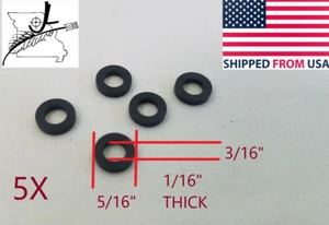 5x #008 Square O-Rings 3/16"ID X 5/16"OD X 1/16"CS Buna-N Oring Nitrile Small - Picture 1 of 10
