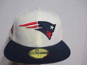 CAPPELLO ADERENTE NEW ENGLAND "PATRIOTS" NEW ERA 5950 (7 1/4) NUOVO CON ETICHETTE 50 STAGIONI LOGO 2 TONI - Foto 1 di 8